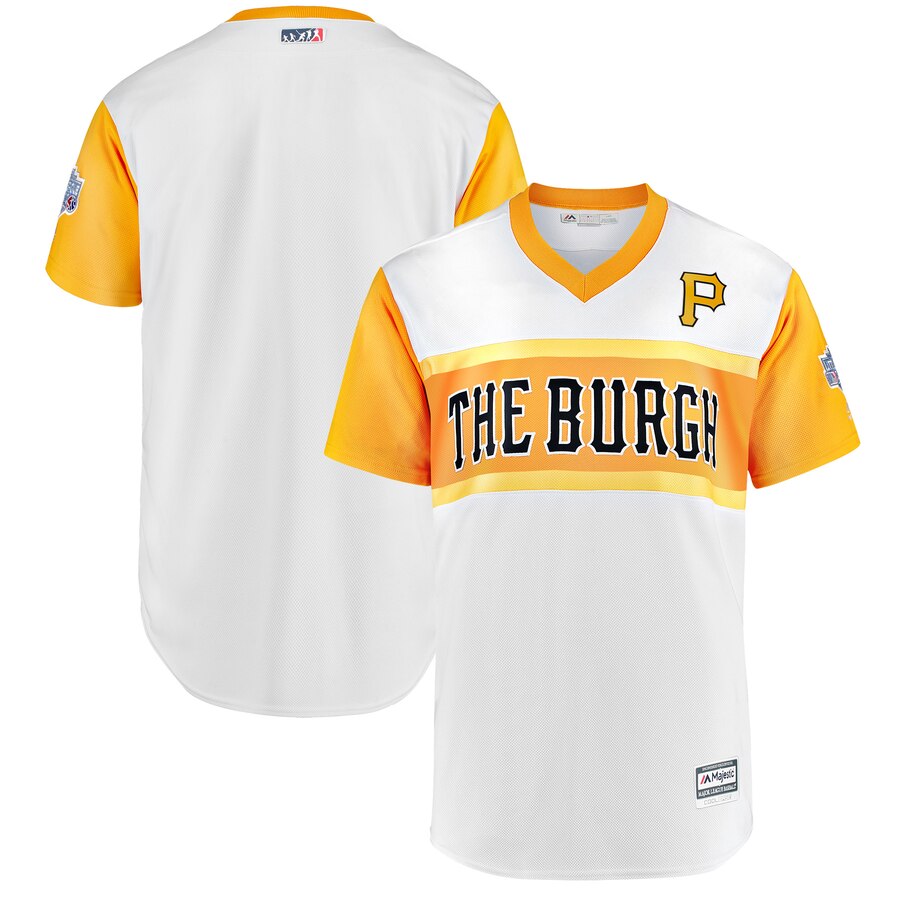 Men's Pittsburgh Pirates White 2019 Little League Classic Replica Team Stitched MLB Jersey